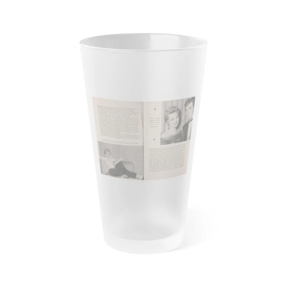 Kim Novak #143 - Scanned Mag. 66 Photos (Vintage Female Icon) Frosted Pint Glass 16oz-16oz-Frosted-Go Mug Yourself