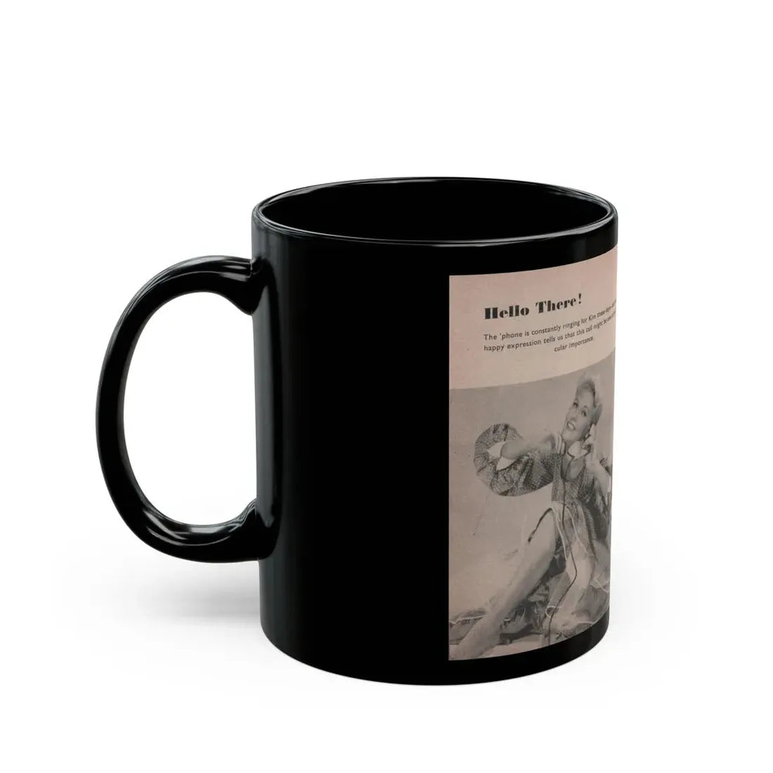 Kim Novak #144 - Scanned Mag. 66 Photos (Vintage Female Icon) Black Coffee Mug - Go Mug Yourself