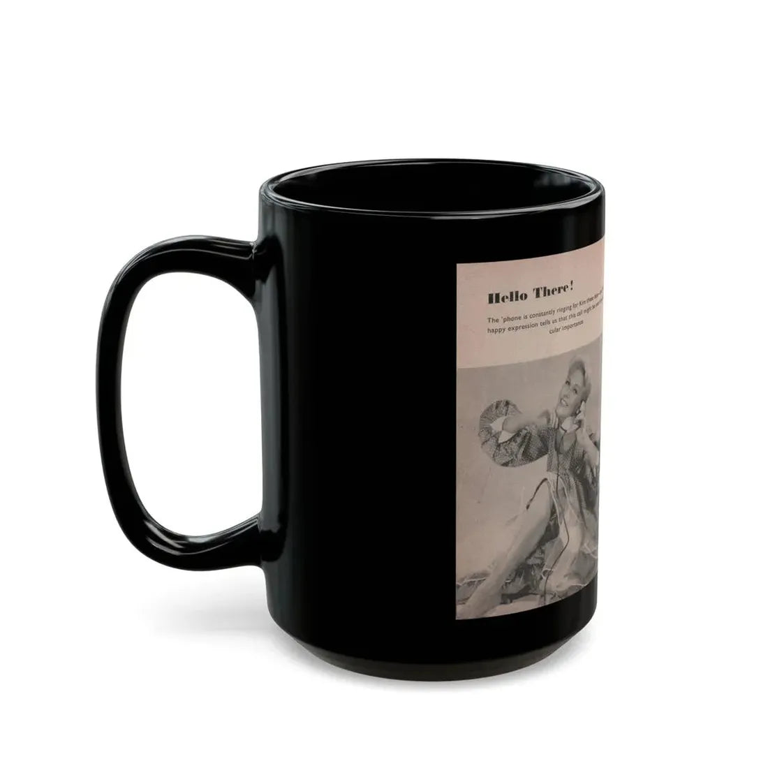 Kim Novak #144 - Scanned Mag. 66 Photos (Vintage Female Icon) Black Coffee Mug - Go Mug Yourself