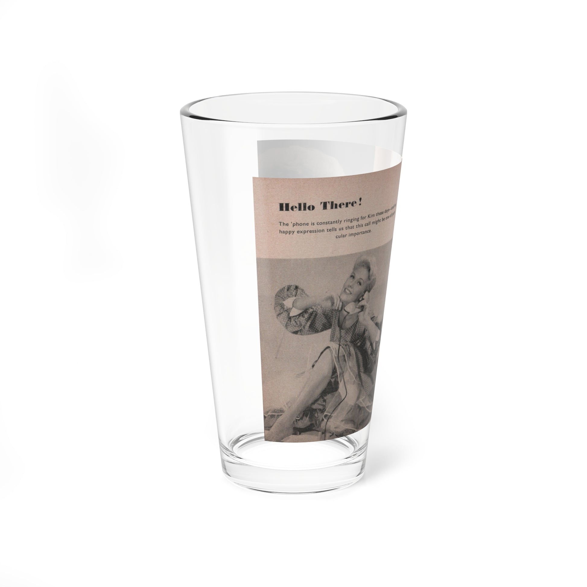 Kim Novak #144 - Scanned Mag. 66 Photos (Vintage Female Icon) Pint Glass 16oz-Go Mug Yourself