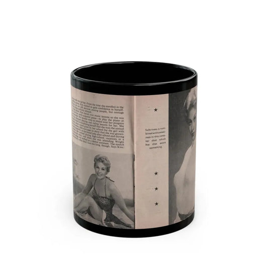 Kim Novak #145 - Scanned Mag. 66 Photos (Vintage Female Icon) Black Coffee Mug 11oz - Go Mug Yourself