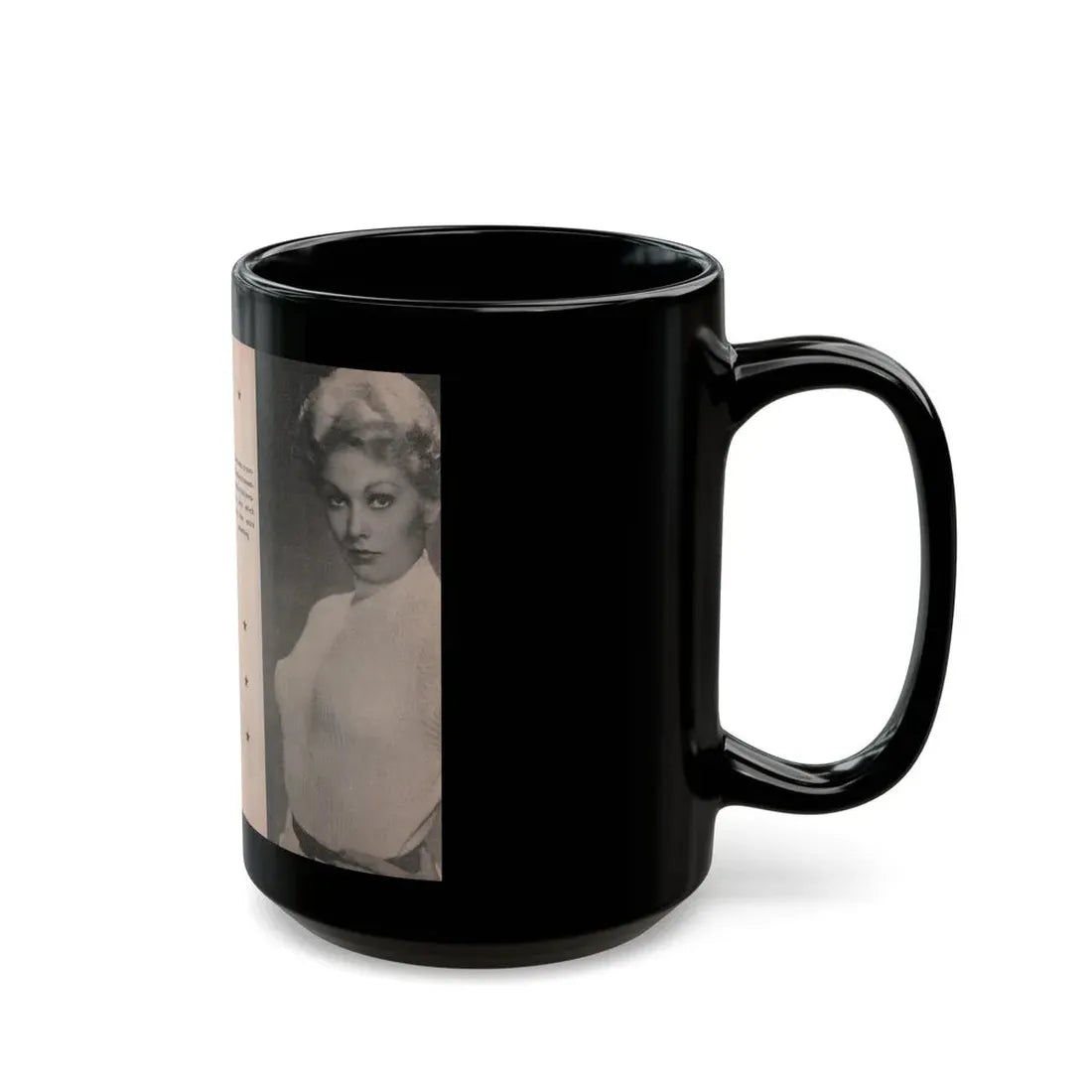 Kim Novak #145 - Scanned Mag. 66 Photos (Vintage Female Icon) Black Coffee Mug - Go Mug Yourself