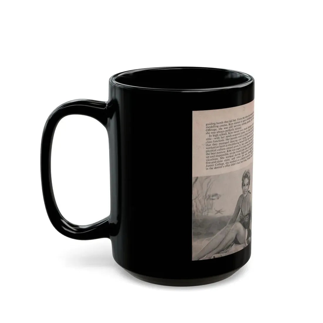 Kim Novak #145 - Scanned Mag. 66 Photos (Vintage Female Icon) Black Coffee Mug - Go Mug Yourself