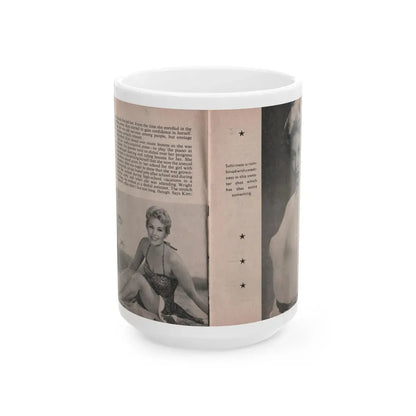 Kim Novak #145 - Scanned Mag. 66 Photos (Vintage Female Icon) White Coffee Mug 15oz - Go Mug Yourself