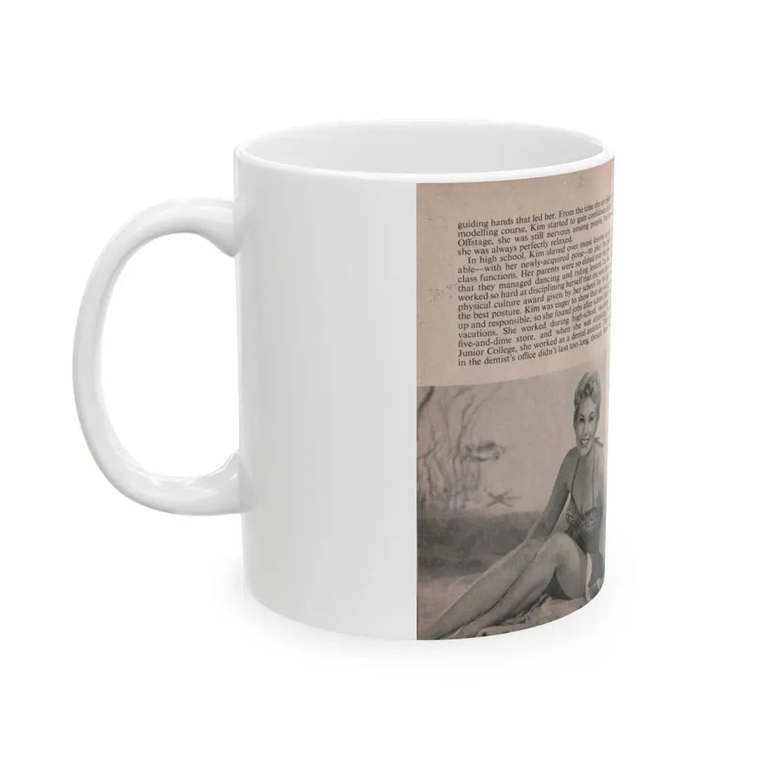 Kim Novak #145 - Scanned Mag. 66 Photos (Vintage Female Icon) White Coffee Mug - Go Mug Yourself