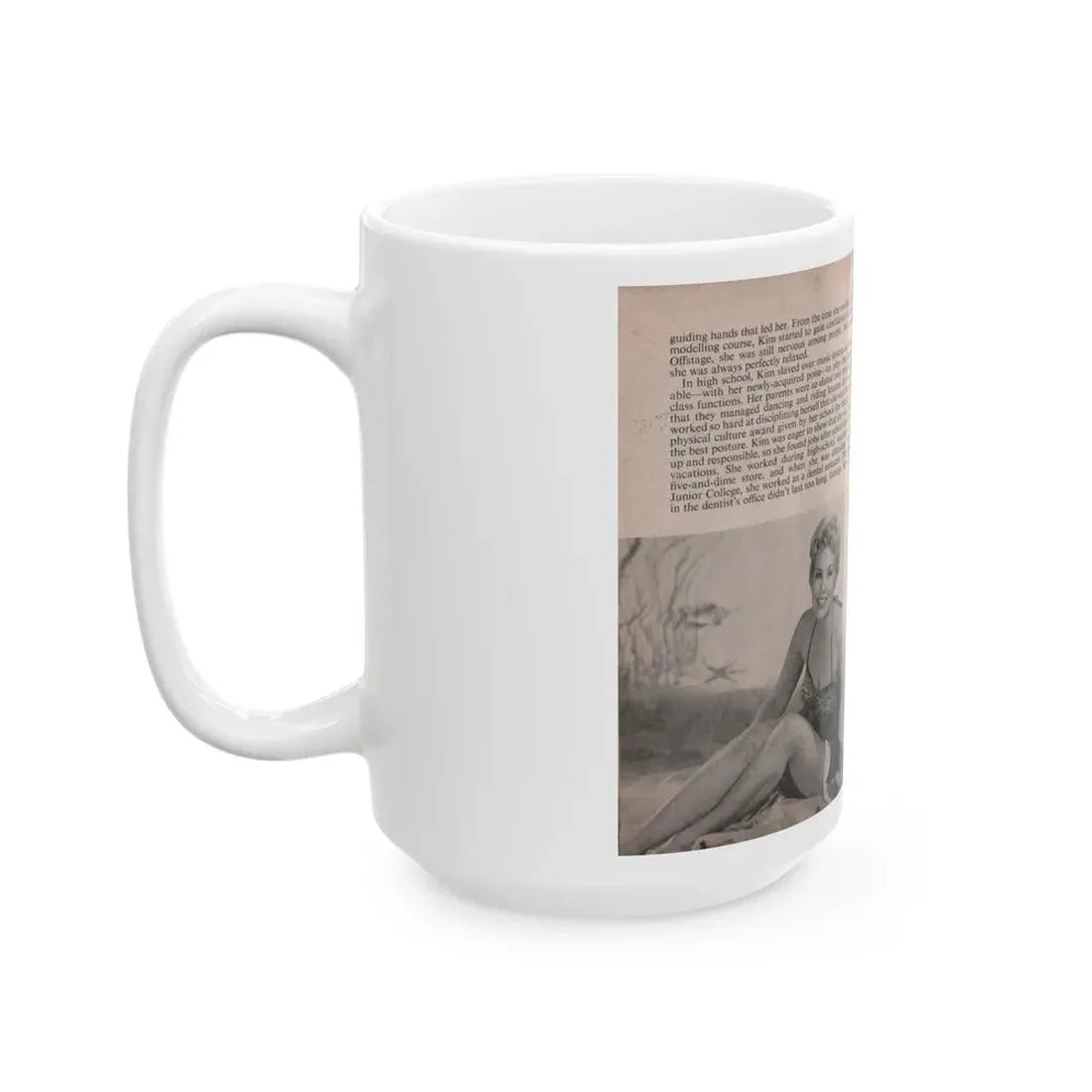 Kim Novak #145 - Scanned Mag. 66 Photos (Vintage Female Icon) White Coffee Mug - Go Mug Yourself