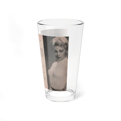 Kim Novak #145 - Scanned Mag. 66 Photos (Vintage Female Icon) Pint Glass 16oz-Go Mug Yourself