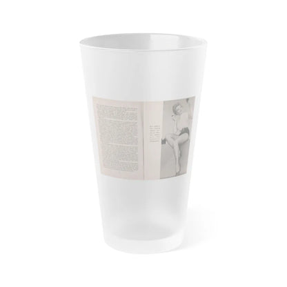 Kim Novak #146 - Scanned Mag. 66 Photos (Vintage Female Icon) Frosted Pint Glass 16oz-16oz-Frosted-Go Mug Yourself