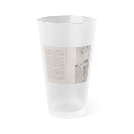 Kim Novak #146 - Scanned Mag. 66 Photos (Vintage Female Icon) Frosted Pint Glass 16oz-16oz-Frosted-Go Mug Yourself