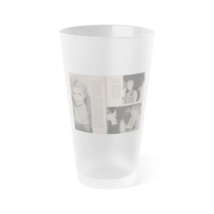 Kim Novak #147 - Scanned Mag. 66 Photos (Vintage Female Icon) Frosted Pint Glass 16oz-16oz-Frosted-Go Mug Yourself
