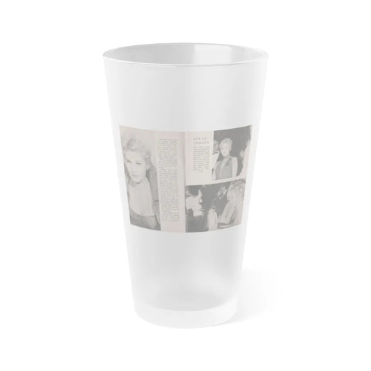 Kim Novak #147 - Scanned Mag. 66 Photos (Vintage Female Icon) Frosted Pint Glass 16oz-16oz-Frosted-Go Mug Yourself