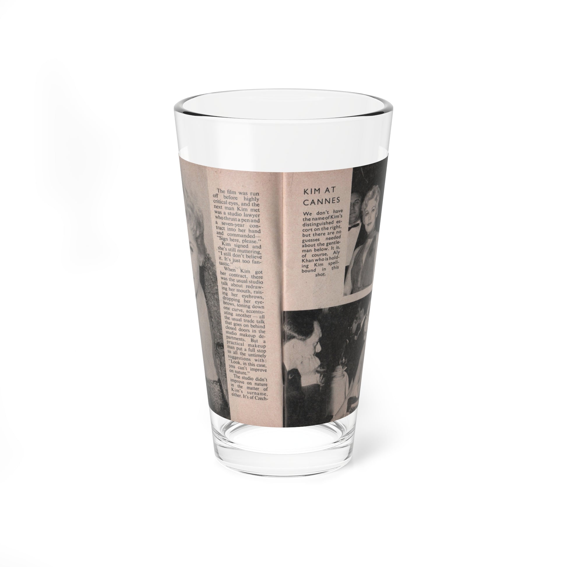 Kim Novak #147 - Scanned Mag. 66 Photos (Vintage Female Icon) Pint Glass 16oz-16oz-Go Mug Yourself