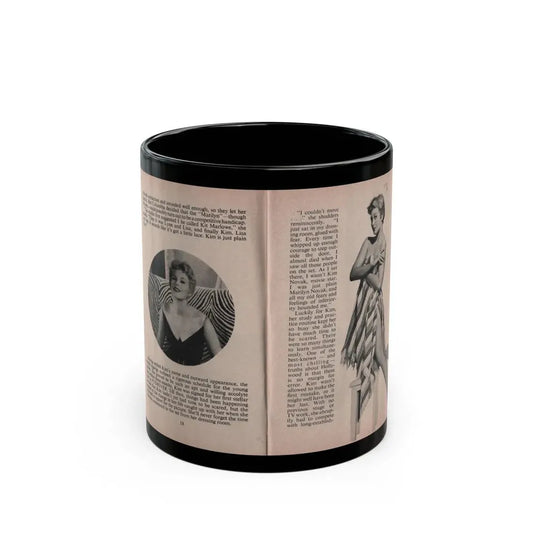 Kim Novak #148 - Scanned Mag. 66 Photos (Vintage Female Icon) Black Coffee Mug 11oz - Go Mug Yourself