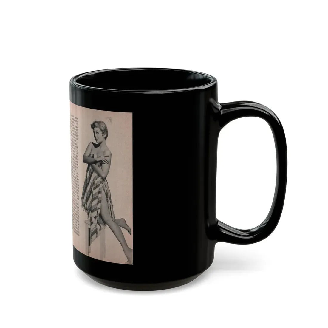 Kim Novak #148 - Scanned Mag. 66 Photos (Vintage Female Icon) Black Coffee Mug - Go Mug Yourself