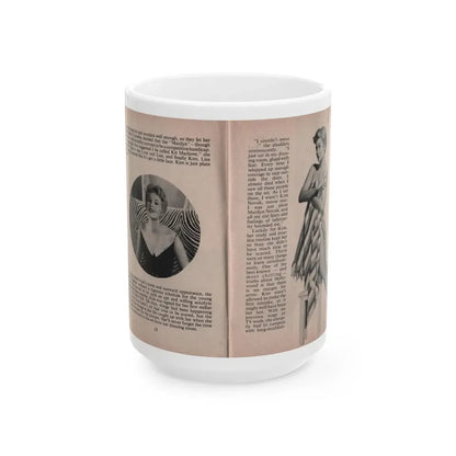 Kim Novak #148 - Scanned Mag. 66 Photos (Vintage Female Icon) White Coffee Mug 15oz - Go Mug Yourself