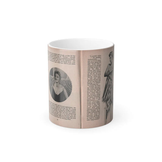 Kim Novak #148 - Scanned Mag. 66 Photos (Pages 16 & 17) (Vintage Female Icons) Color Changing Mug 11oz-11oz-Go Mug Yourself