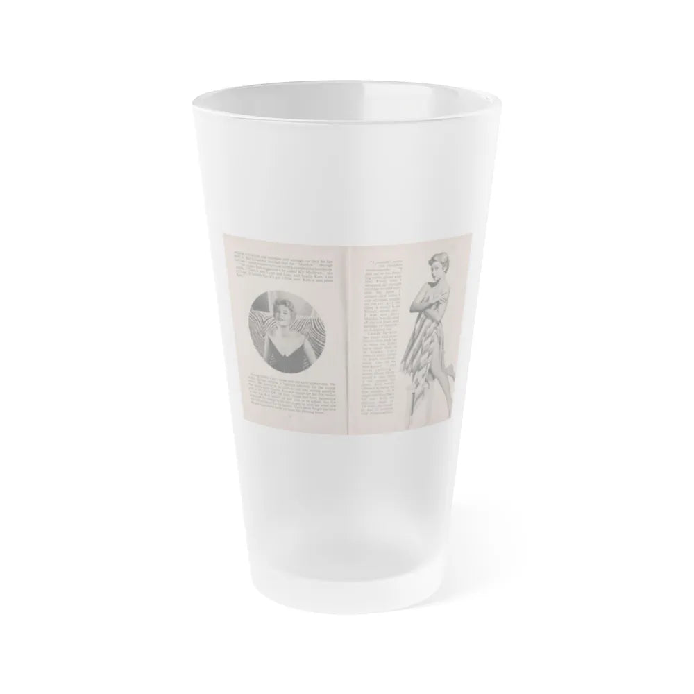 Kim Novak #148 - Scanned Mag. 66 Photos (Vintage Female Icon) Frosted Pint Glass 16oz-16oz-Frosted-Go Mug Yourself