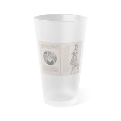Kim Novak #148 - Scanned Mag. 66 Photos (Vintage Female Icon) Frosted Pint Glass 16oz-16oz-Frosted-Go Mug Yourself