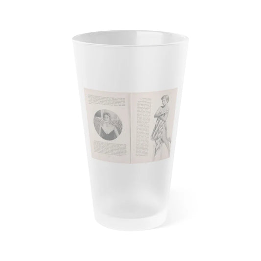 Kim Novak #148 - Scanned Mag. 66 Photos (Vintage Female Icon) Frosted Pint Glass 16oz-16oz-Frosted-Go Mug Yourself