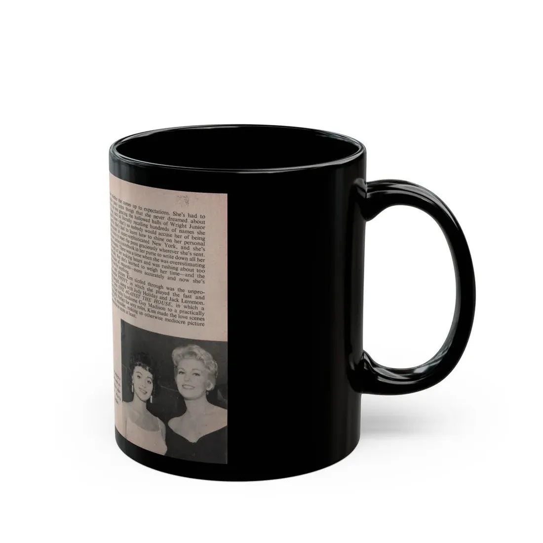 Kim Novak #149 - Scanned Mag. 66 Photos (Vintage Female Icon) Black Coffee Mug - Go Mug Yourself