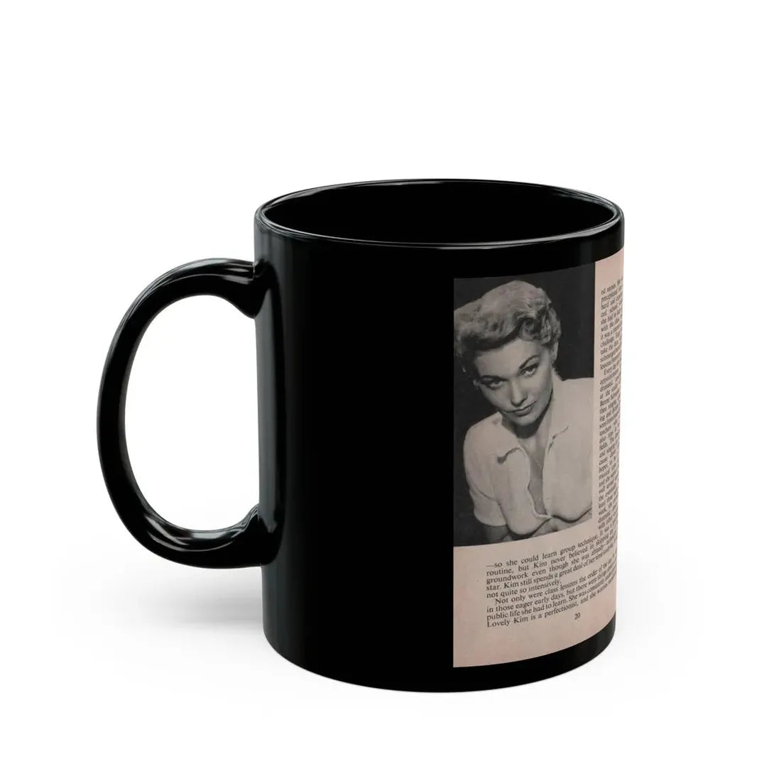 Kim Novak #149 - Scanned Mag. 66 Photos (Vintage Female Icon) Black Coffee Mug - Go Mug Yourself