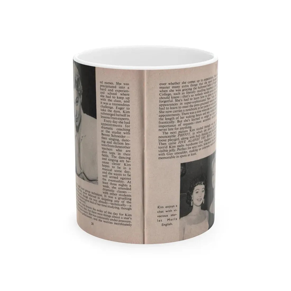 Kim Novak #149 - Scanned Mag. 66 Photos (Vintage Female Icon) White Coffee Mug 11oz - Go Mug Yourself