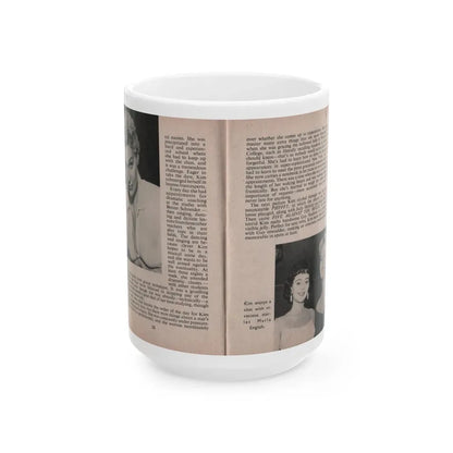 Kim Novak #149 - Scanned Mag. 66 Photos (Vintage Female Icon) White Coffee Mug 15oz - Go Mug Yourself