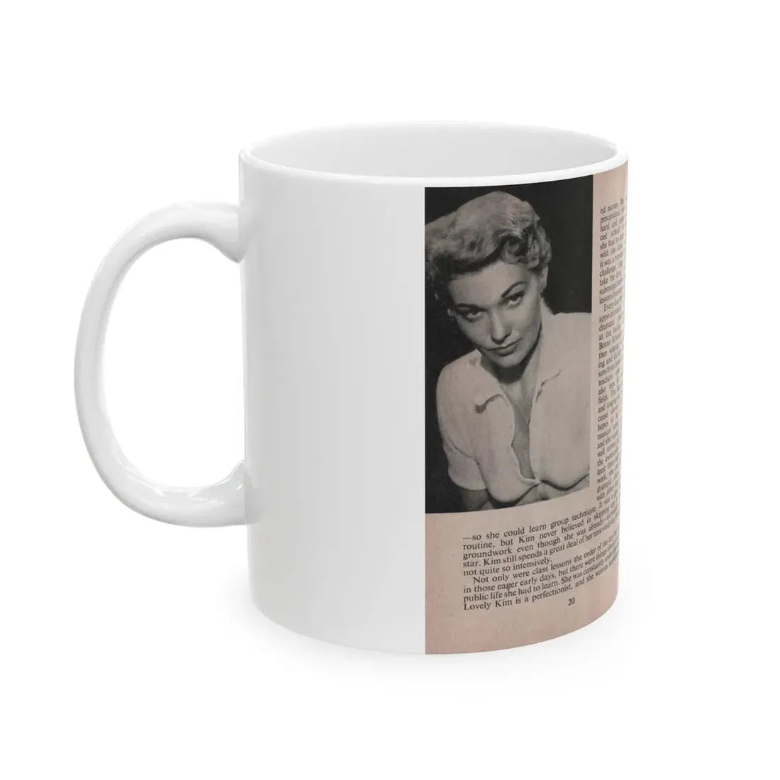 Kim Novak #149 - Scanned Mag. 66 Photos (Vintage Female Icon) White Coffee Mug - Go Mug Yourself