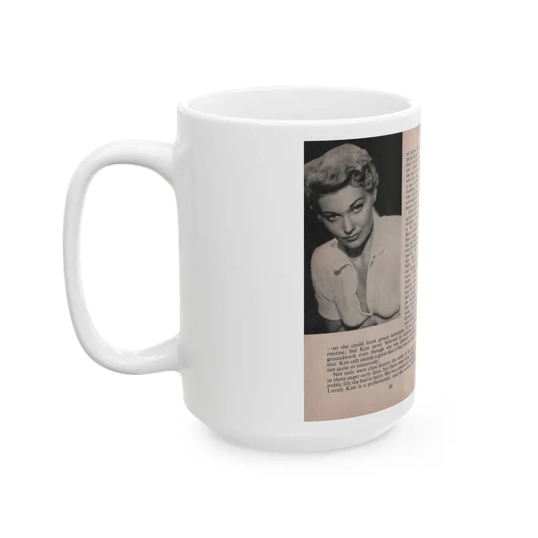 Kim Novak #149 - Scanned Mag. 66 Photos (Vintage Female Icon) White Coffee Mug - Go Mug Yourself
