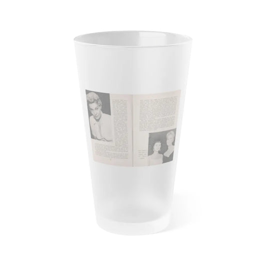 Kim Novak #149 - Scanned Mag. 66 Photos (Vintage Female Icon) Frosted Pint Glass 16oz-16oz-Frosted-Go Mug Yourself