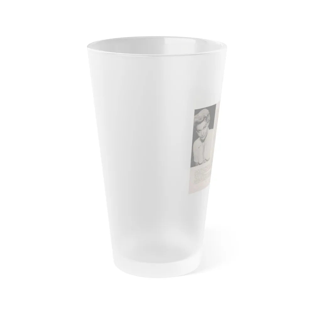Kim Novak #149 - Scanned Mag. 66 Photos (Vintage Female Icon) Frosted Pint Glass 16oz-Go Mug Yourself