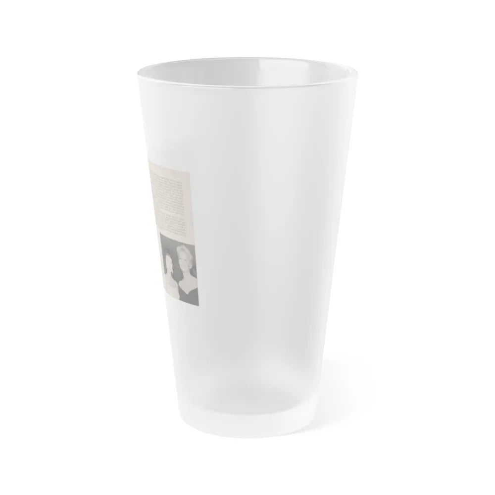 Kim Novak #149 - Scanned Mag. 66 Photos (Vintage Female Icon) Frosted Pint Glass 16oz-Go Mug Yourself