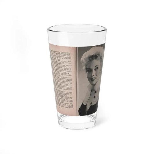 Kim Novak #150 - Scanned Mag. 66 Photos (Vintage Female Icon) Pint Glass 16oz 16oz - Go Mug Yourself
