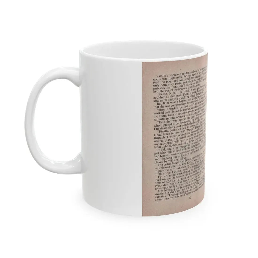 Kim Novak #150 - Scanned Mag. 66 Photos (Vintage Female Icon) White Coffee Mug - Go Mug Yourself
