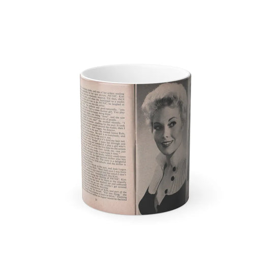 Kim Novak #150 - Scanned Mag. 66 Photos (Pages 20 & 21) (Vintage Female Icons) Color Changing Mug 11oz-11oz-Go Mug Yourself