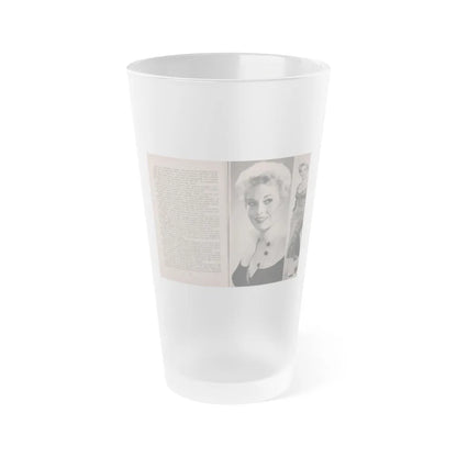 Kim Novak #150 - Scanned Mag. 66 Photos (Vintage Female Icon) Frosted Pint Glass 16oz-16oz-Frosted-Go Mug Yourself