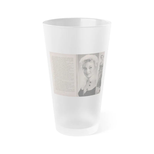 Kim Novak #150 - Scanned Mag. 66 Photos (Vintage Female Icon) Frosted Pint Glass 16oz-16oz-Frosted-Go Mug Yourself