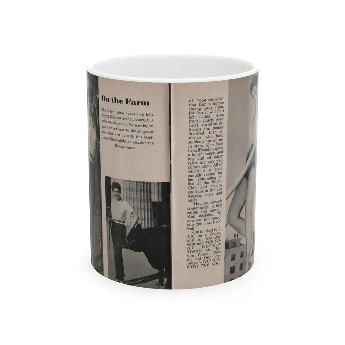 Kim Novak #151 - Scanned Mag. 66 Photos (Vintage Female Icon) White Coffee Mug 11oz - Go Mug Yourself