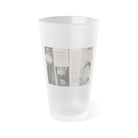Kim Novak #151 - Scanned Mag. 66 Photos (Vintage Female Icon) Frosted Pint Glass 16oz-16oz-Frosted-Go Mug Yourself