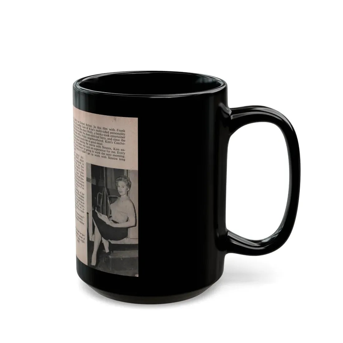 Kim Novak #152 - Scanned Mag. 66 Photos (Vintage Female Icon) Black Coffee Mug - Go Mug Yourself