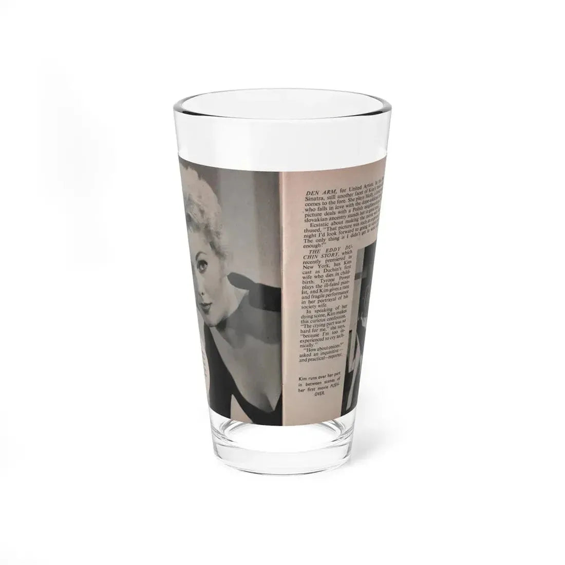 Kim Novak #152 - Scanned Mag. 66 Photos (Vintage Female Icon) Pint Glass 16oz 16oz - Go Mug Yourself