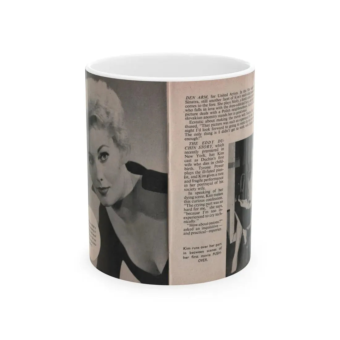 Kim Novak #152 - Scanned Mag. 66 Photos (Vintage Female Icon) White Coffee Mug 11oz - Go Mug Yourself