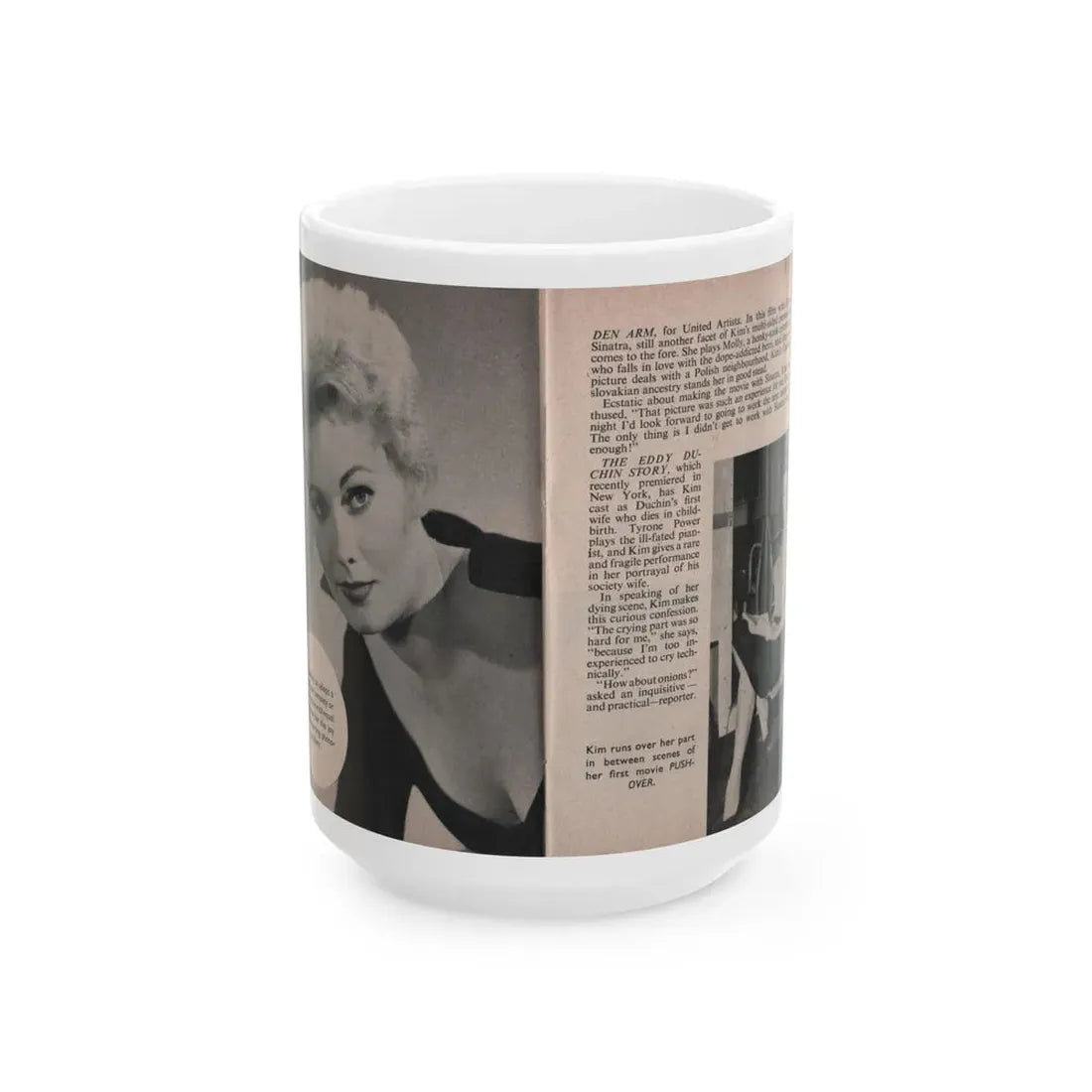 Kim Novak #152 - Scanned Mag. 66 Photos (Vintage Female Icon) White Coffee Mug 15oz - Go Mug Yourself