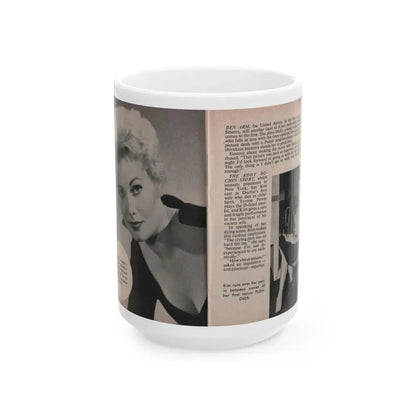 Kim Novak #152 - Scanned Mag. 66 Photos (Vintage Female Icon) White Coffee Mug 15oz - Go Mug Yourself