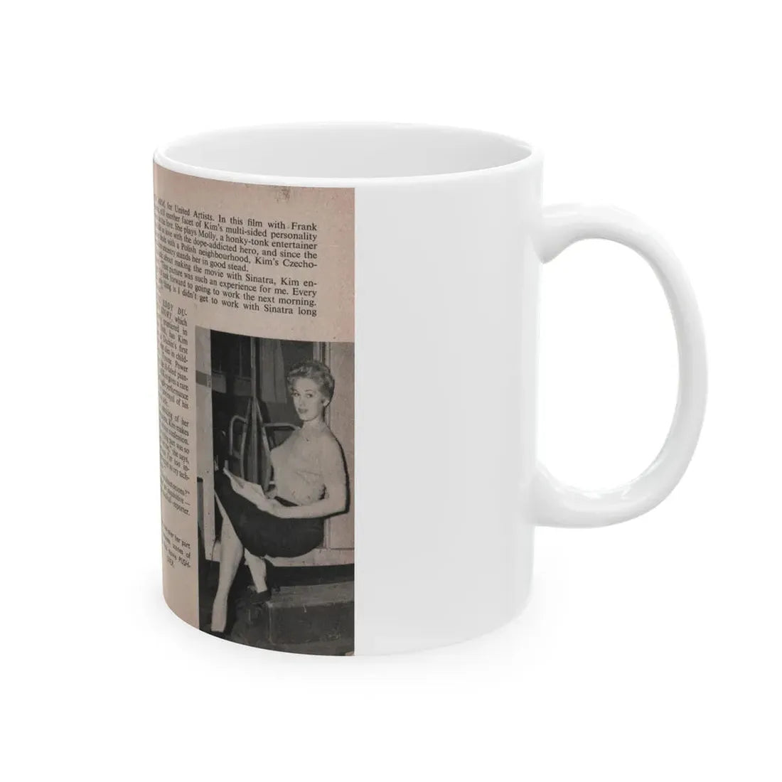 Kim Novak #152 - Scanned Mag. 66 Photos (Vintage Female Icon) White Coffee Mug - Go Mug Yourself