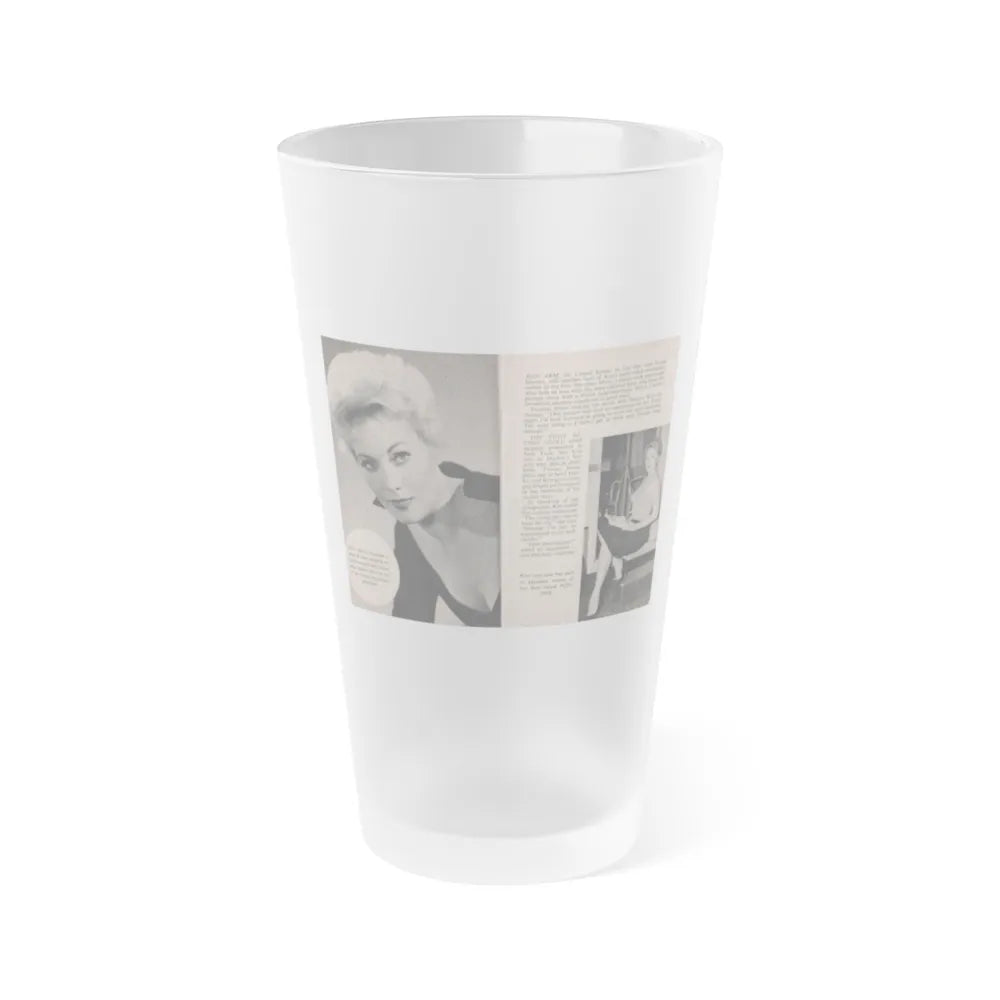 Kim Novak #152 - Scanned Mag. 66 Photos (Vintage Female Icon) Frosted Pint Glass 16oz-16oz-Frosted-Go Mug Yourself