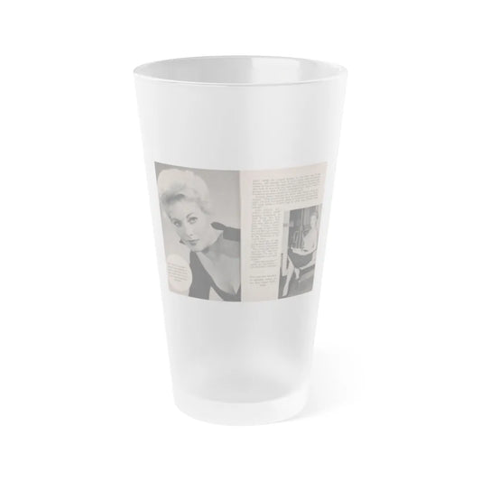 Kim Novak #152 - Scanned Mag. 66 Photos (Vintage Female Icon) Frosted Pint Glass 16oz-16oz-Frosted-Go Mug Yourself