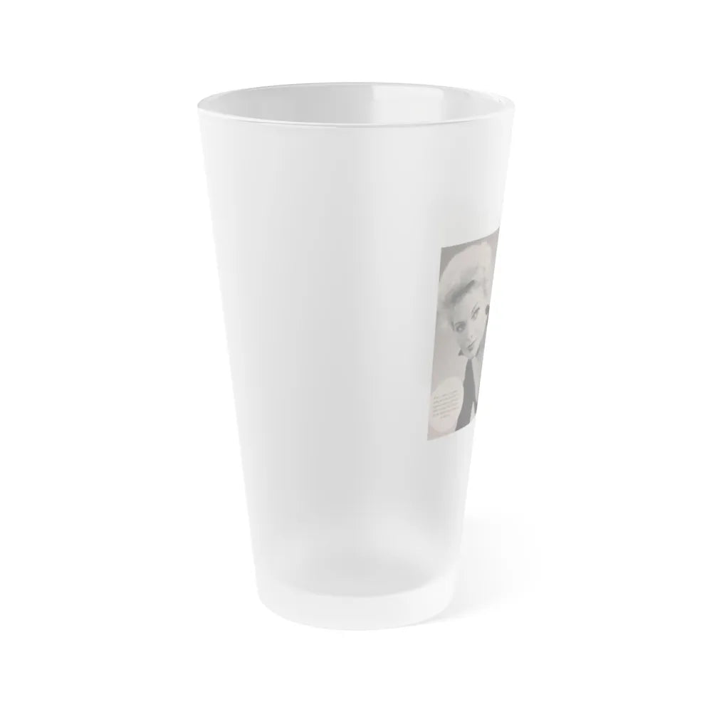 Kim Novak #152 - Scanned Mag. 66 Photos (Vintage Female Icon) Frosted Pint Glass 16oz-Go Mug Yourself