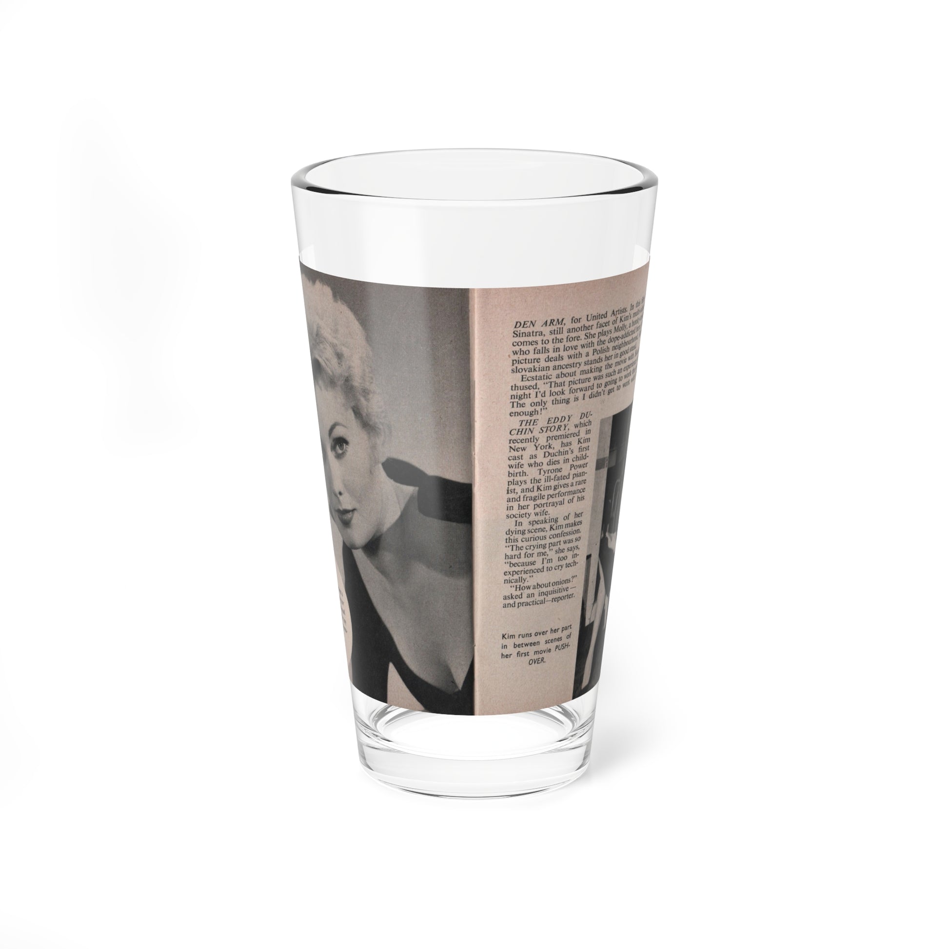 Kim Novak #152 - Scanned Mag. 66 Photos (Vintage Female Icon) Pint Glass 16oz-16oz-Go Mug Yourself