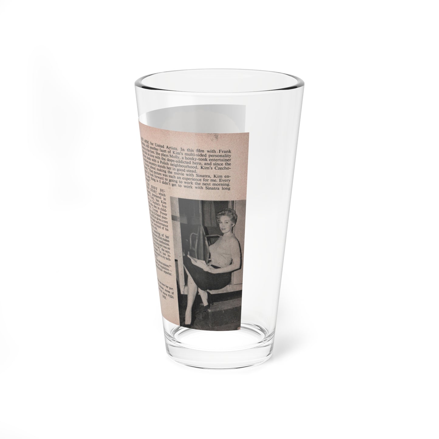 Kim Novak #152 - Scanned Mag. 66 Photos (Vintage Female Icon) Pint Glass 16oz-Go Mug Yourself